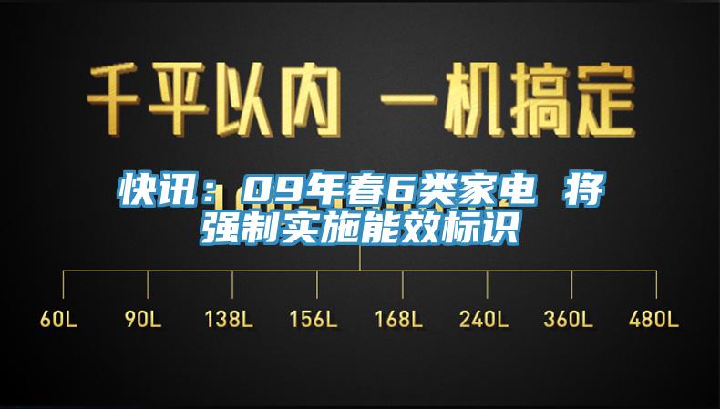 快訊：09年春6類家電 將強制實施能效標識