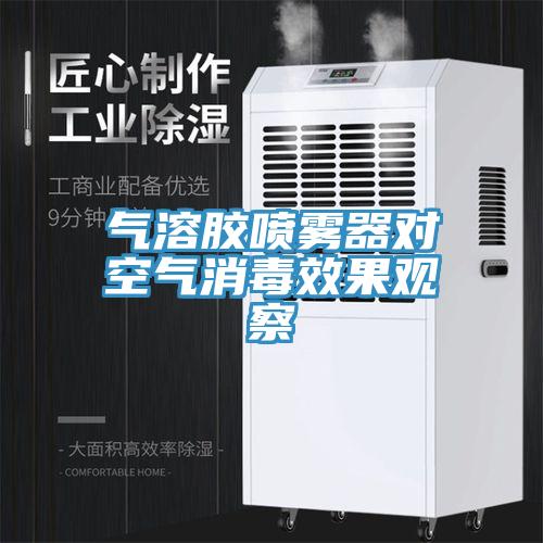 氣溶膠噴霧器對空氣消毒效果觀察