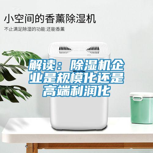 解讀：除濕機企業(yè)是規(guī)?；€是高端利潤化