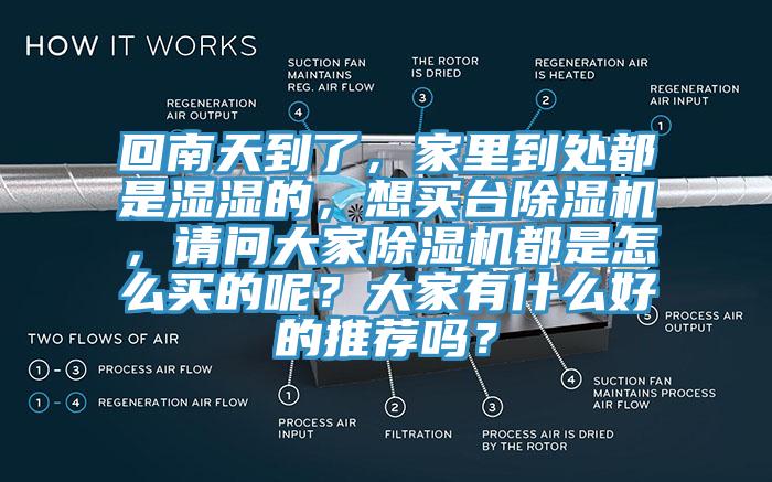 回南天到了，家里到處都是濕濕的，想買臺(tái)除濕機(jī)，請(qǐng)問(wèn)大家除濕機(jī)都是怎么買的呢？大家有什么好的推薦嗎？